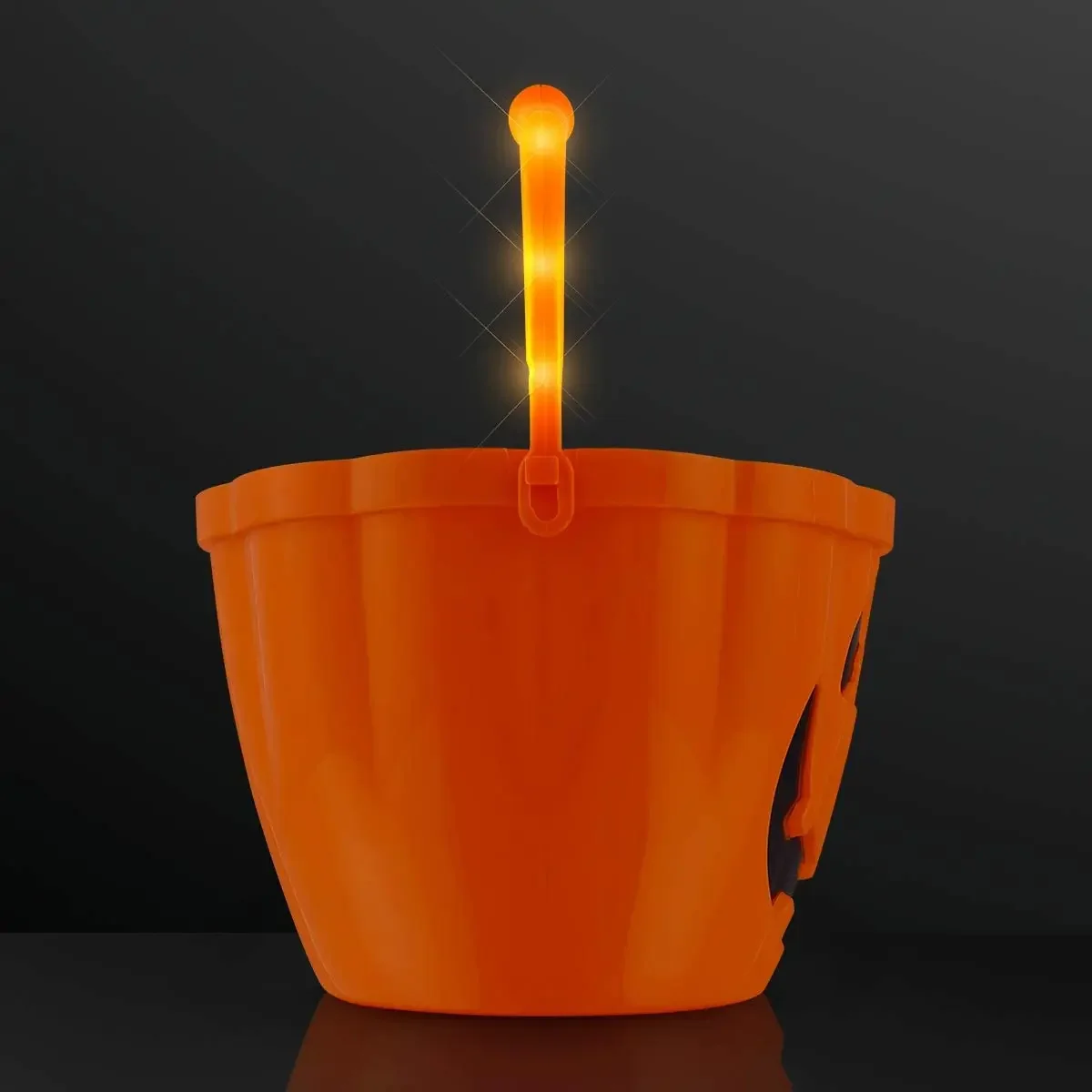 Halloween Party Decor Kid Jack O Lantern Trick or Treat Pail Light Up Halloween Pumpkin Bucket Orange LED Handle Basket Game Toy