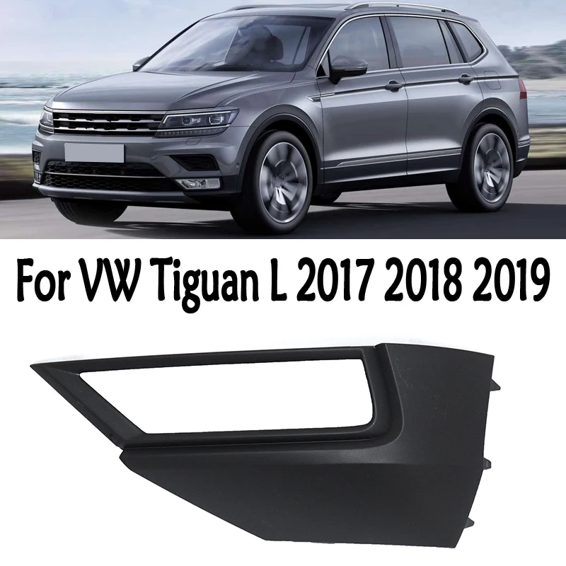 Car Front Bumper Fog Light Frame Cover Front Bar Grilles Decorative Cover 5NG853211 5NG853212 For VW Tiguan L 2017 2018 2019