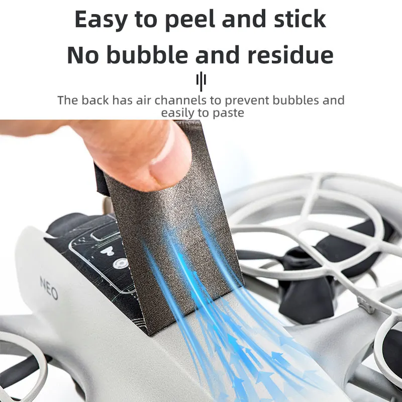STARTRC-Ensemble d'autocollants décoratifs pour DJI Neo Drone, autocollant de décoration, peau de décalcomanie cool, film de protection anti-rayures, accessoires