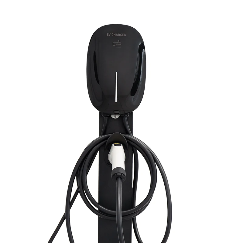 Smart Wall-mounted Car Charging Station 16-48A AC Adjustable Output GBT Interface Card Swiping for Home Use WiFi Control 7-22kw