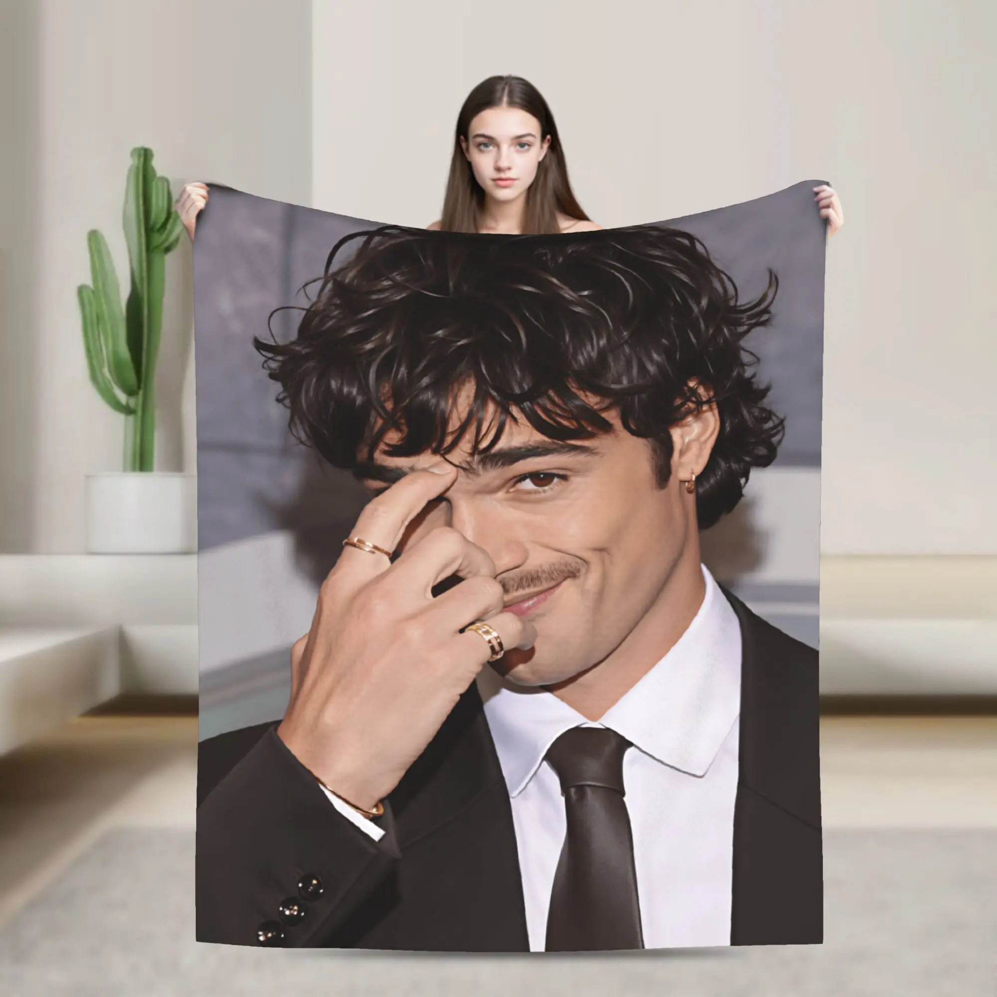 Super Soft Bedding Throws Picnic Jacob E-Elordi Blanket  Flannel Bedspread For Bedroom Novelty Sofa Bed Cover