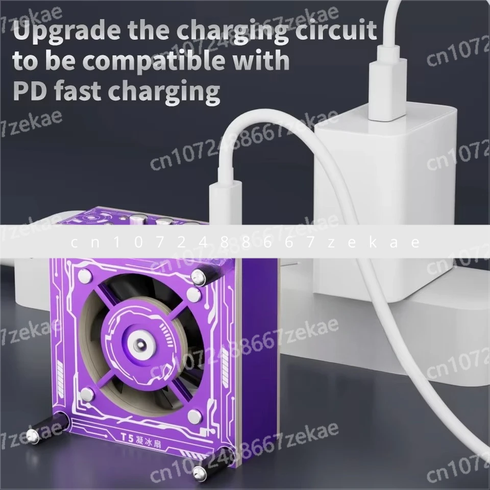 T5 UV Lamp Cooling Fan for Welding 3W Curing & Heat Dissipation 3-Speed Adjustable with PD Fast Charge Tools