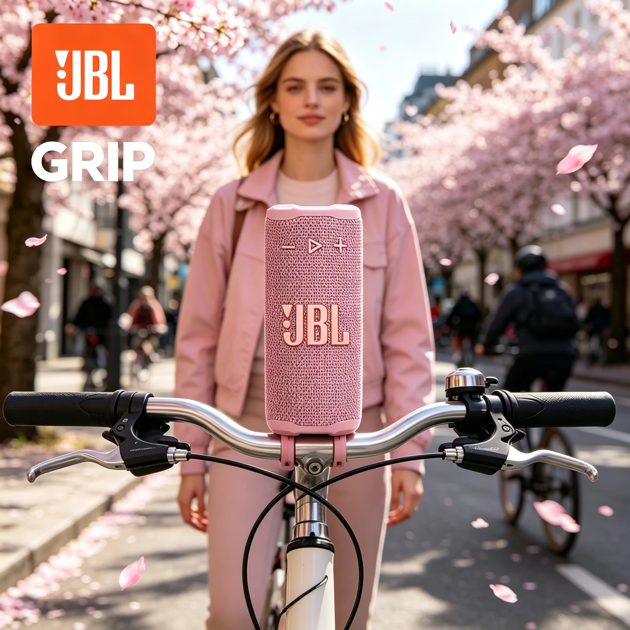 JBL GRIP Rugged Bluetooth Speaker, 14 Hours Battery Life, Shockproof Drop Proof, Compact Handheld Design for Fishing Trips
