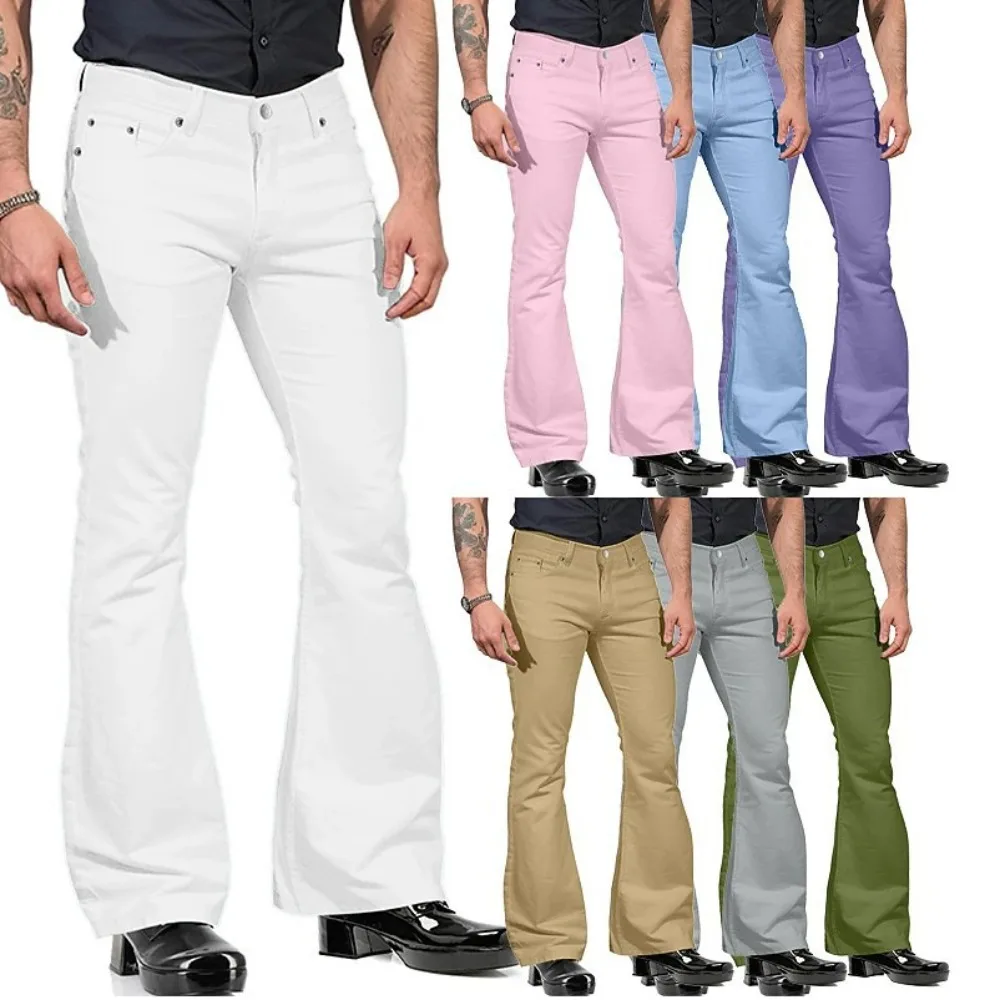 

Hot Selling Men's Casual Retro Bell-bottom Pants Fashionable Comfortable Breathable Casual Bell-bottom Pants