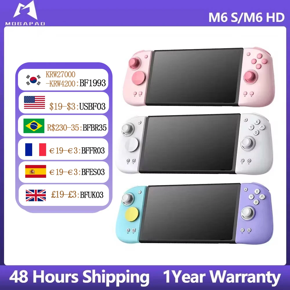 Mobapad M6 / M6S HD Joycons Support For Nintendo Switch Controller Adjustable Joystick Hall Effect Controller M6S Gamepad