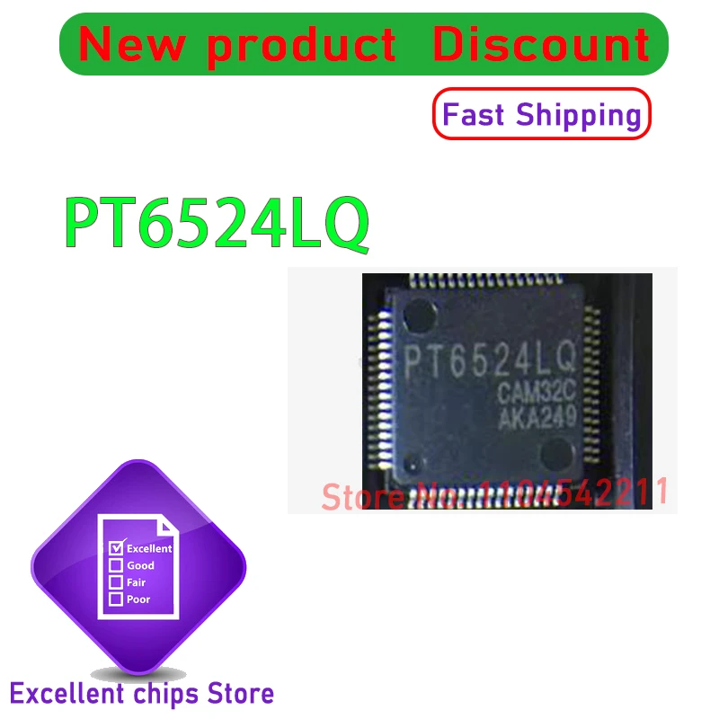 

(10-20piece) 100% New PT6524LQ PT6524 LQFP64 Chipset
