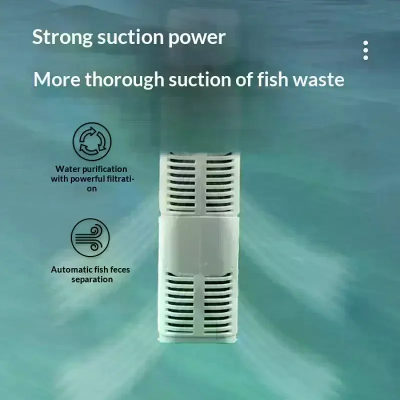 Compact 5 In 1 Fish Tank Filter and Oxygen Pump 360 Degree Water Purifier for Easy Aquarium Setup