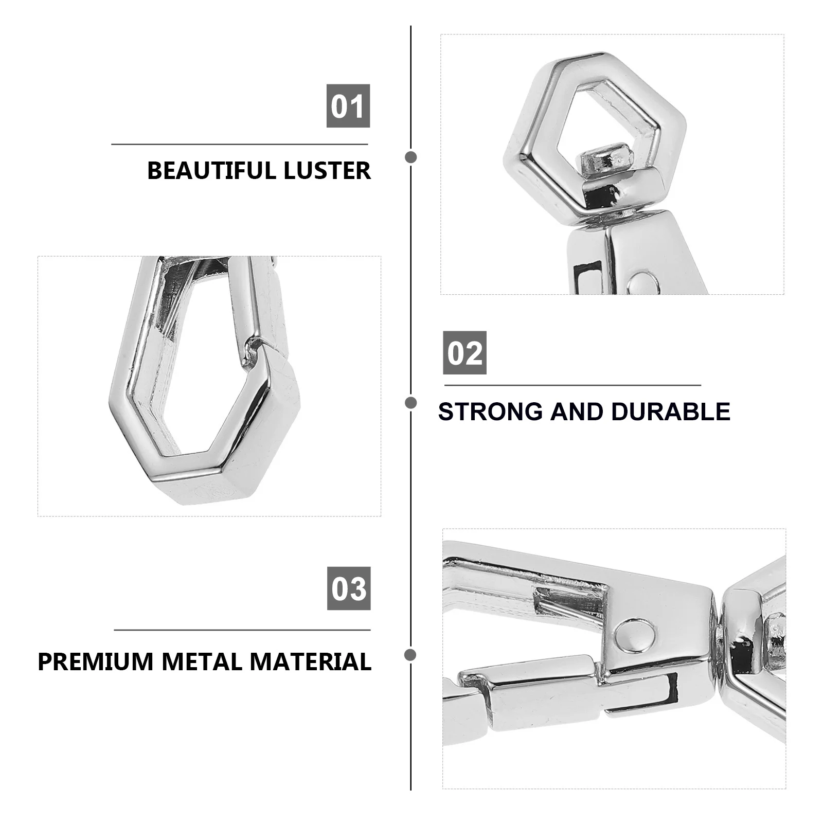 

10pcs Small Hook Buckle Premium Metal Luggage Strap Connector Diy Dog Collar Replacement Bag Accessory Suitcase Buckle