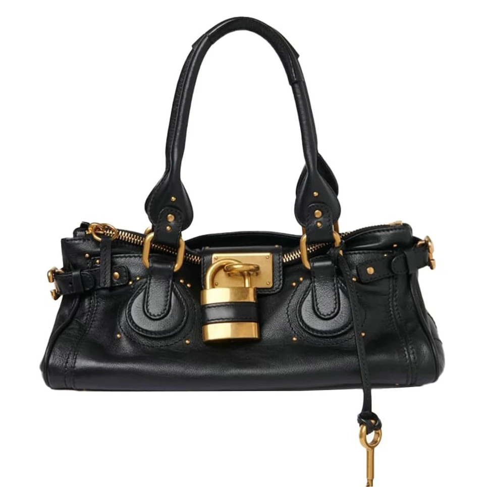 Trending Y2K Spicy Girl Tote Bag Retro Lock Design Large Capacity Daily Commuter Top Handle Shoulder Handbag For Women