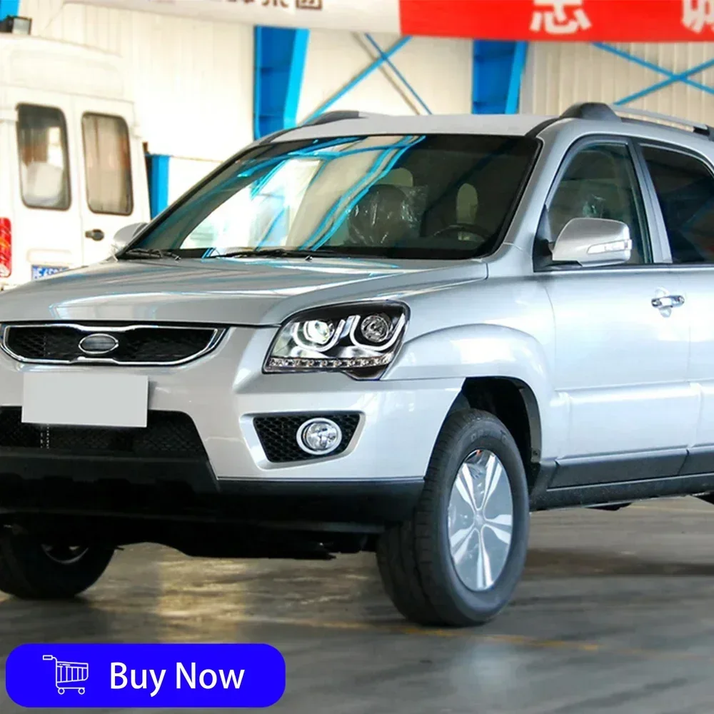 

Для Kia Sportage 2007-2013 автомобильные передние фонари в сборе, обновление, высокая конфигурация, светодиодные автомобильные фары, аксессуары для линз проектора