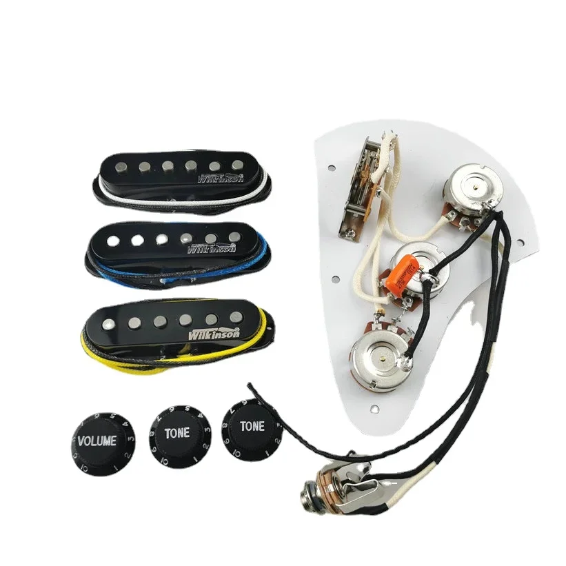 

Guitar Pickup Wilkinson WVS Ainico5 Single coil 60's style Electric Guitar Pickups Apply to ST Guitar + Wiring Harness