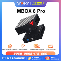 Ninkear Acoveita MINIPC MBOX 8 Pro AMD Ryzen 7 8845HS 32GB DDR5+1TB SSD UP to 3.3GHz WIFI 6 Support 8K Three Screen Windows 11