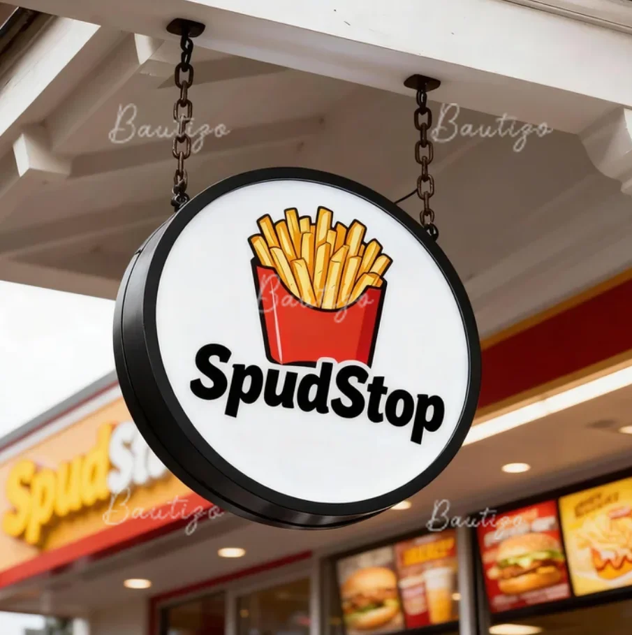 Personalized LED Sign Custom Lightbox Business Outdoor Logo Storefront Illuminated Double-sided Light Box Signboard Customizable