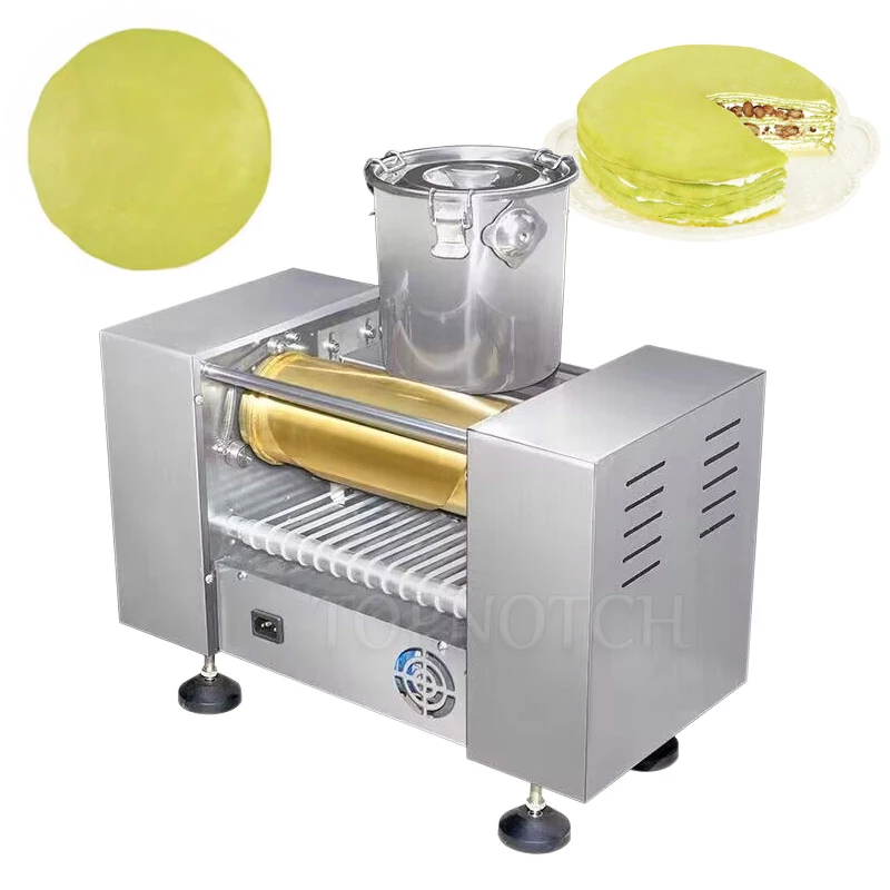 

Commercial Mango Durian Thousand Layer Spring Roll Pancake Making Maker Automatic Mini Mille Crepe Wrapper Cake Machine