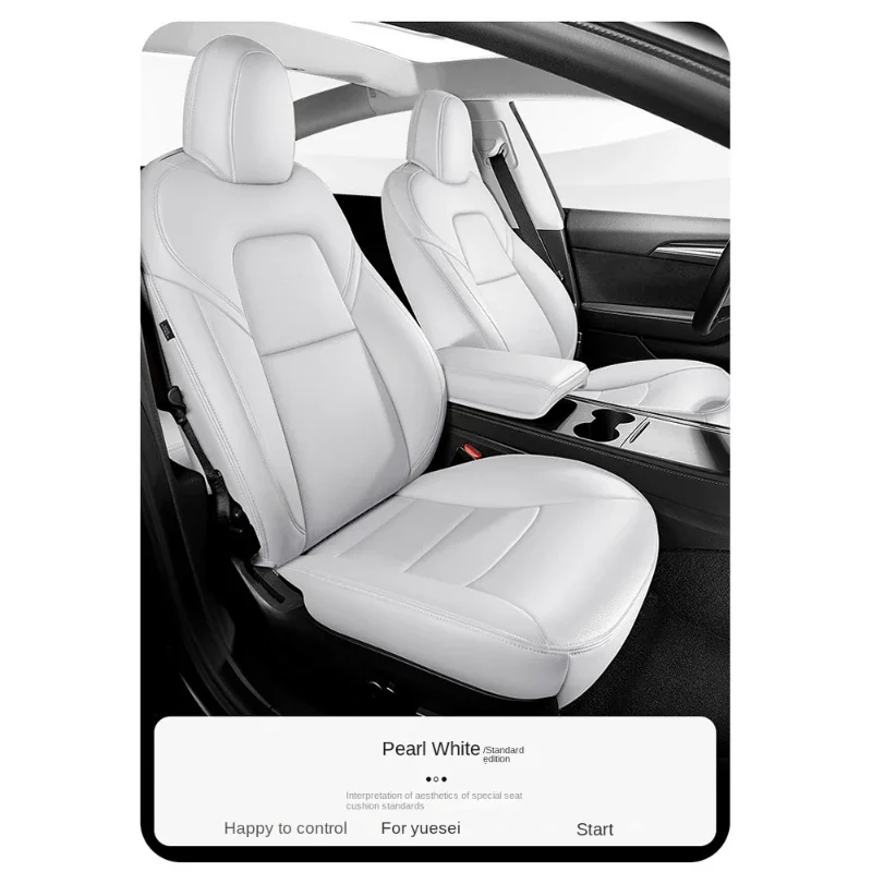 Model Y Nappa Leather All Weather Car Seat Protection Waterproof All Colors Car Seat Cover For Tesla Model Y