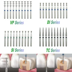 10 szt. FG dentystyczne diamentowe wiertarki diamentowe do szybka prostnica 1.6mm dentysta narzędzia do przygotowania ubytków stomatologii