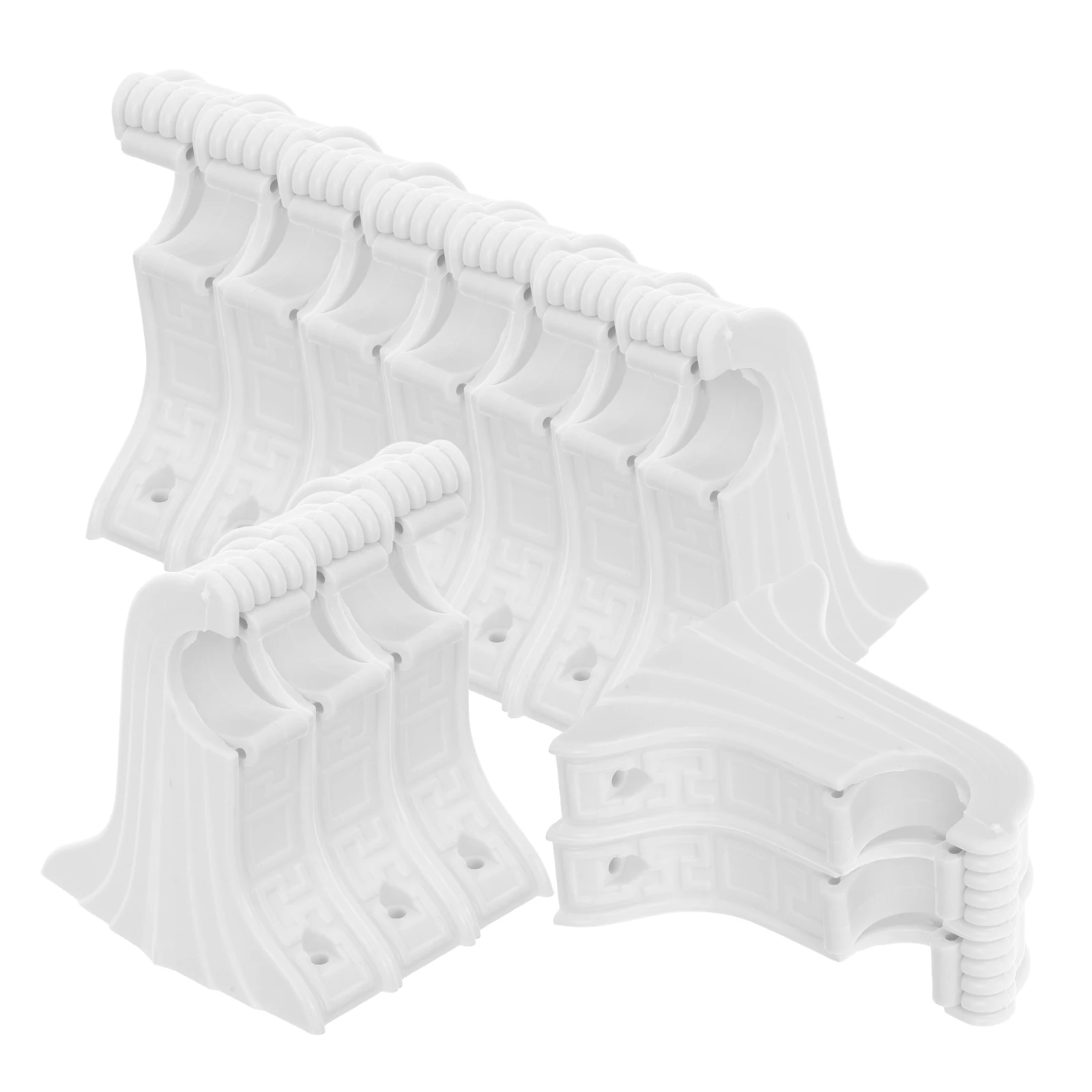 

12pcs Rod Support Brackets Classical Design Heavy Duty Wall Mount Adjustable Plastic Curtain Rod Bracket Hardware Accessories