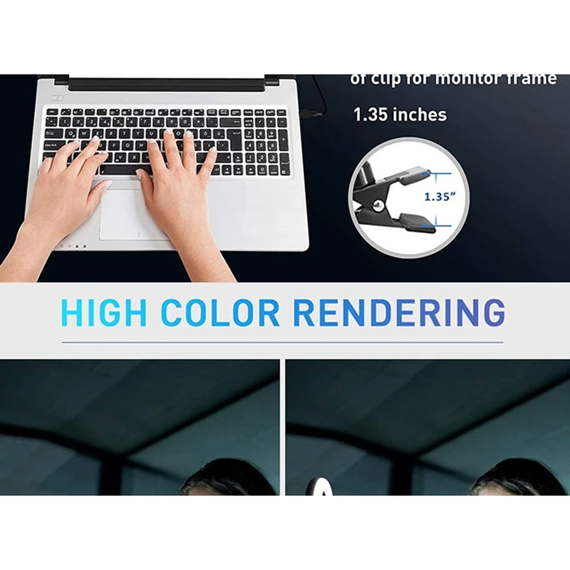 Anel de lâmpada com tripé para laptop, computador desktop, iluminação de videoconferência, suporte do telefone, clip on, abs, 1 conjunto