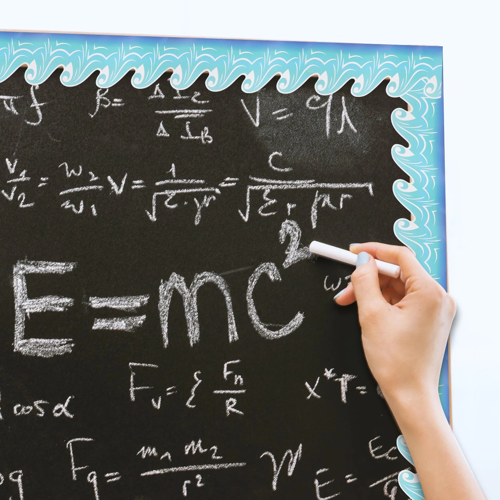 

Wave Border Stickers Waterproof Adhesive Decorative Classroom Supplies Bulletin Board Trim Cartoon Blackboard Decor Ruffles