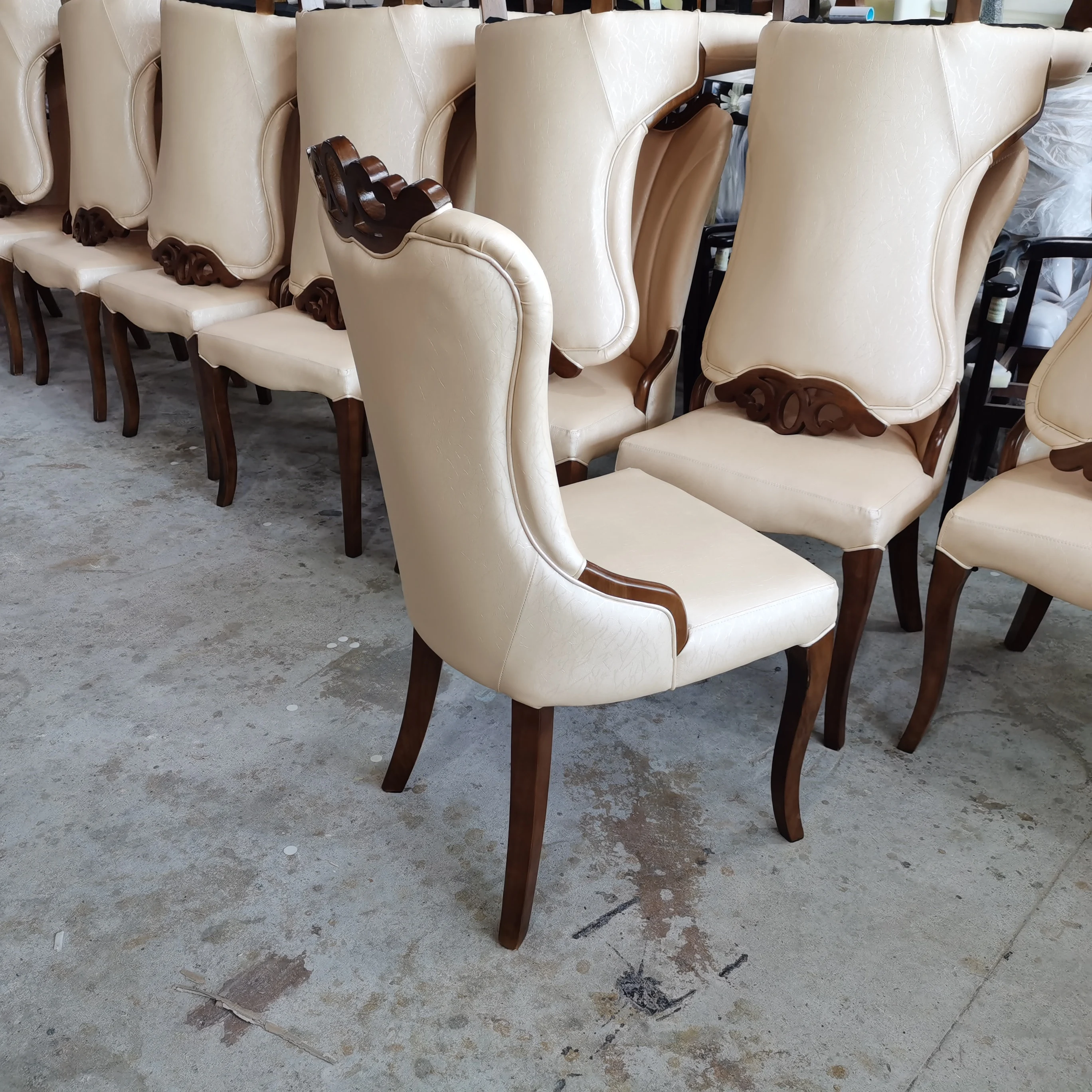 #Hot Sale Hotel Kitchen Restaurant Dining Chair Solid Wood Chair High-end Dining Chair Set