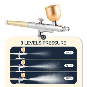 30Psi vysokotlaký 3stupňový přenosný airbrush pro nehty, umění, barvy na obličej, líčení, dort, pečivo, malování, barvení vlasů, nano stříkací pistole 12 nejlepší prodej dermoterapeutická pistole - №4