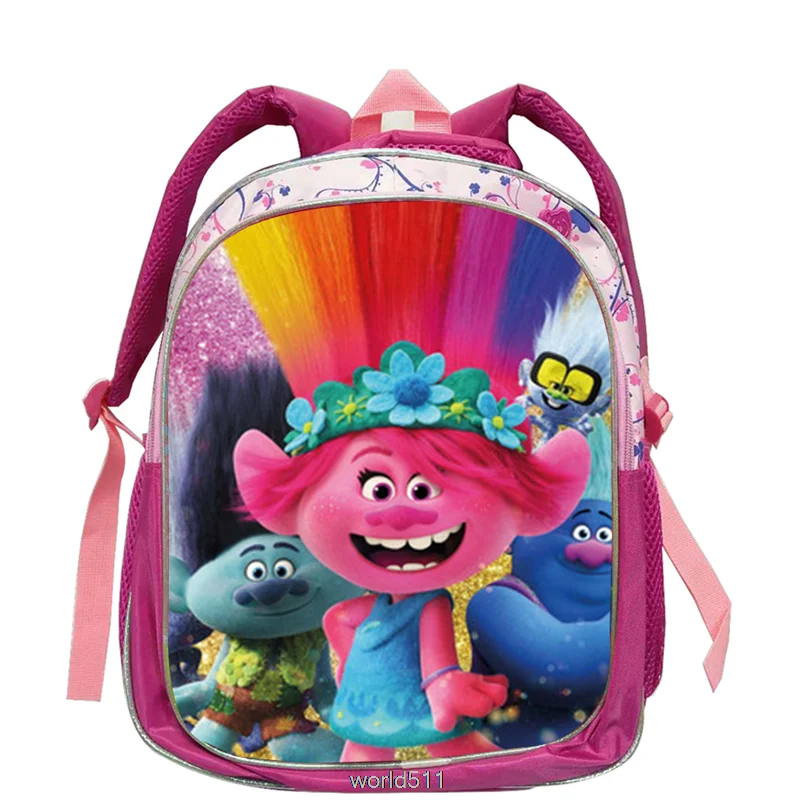 Disney Children School Bags For Girls Princess Trolls Backpack Kids Backpacks Schoolbag Primary School Backpack Kids Mochila