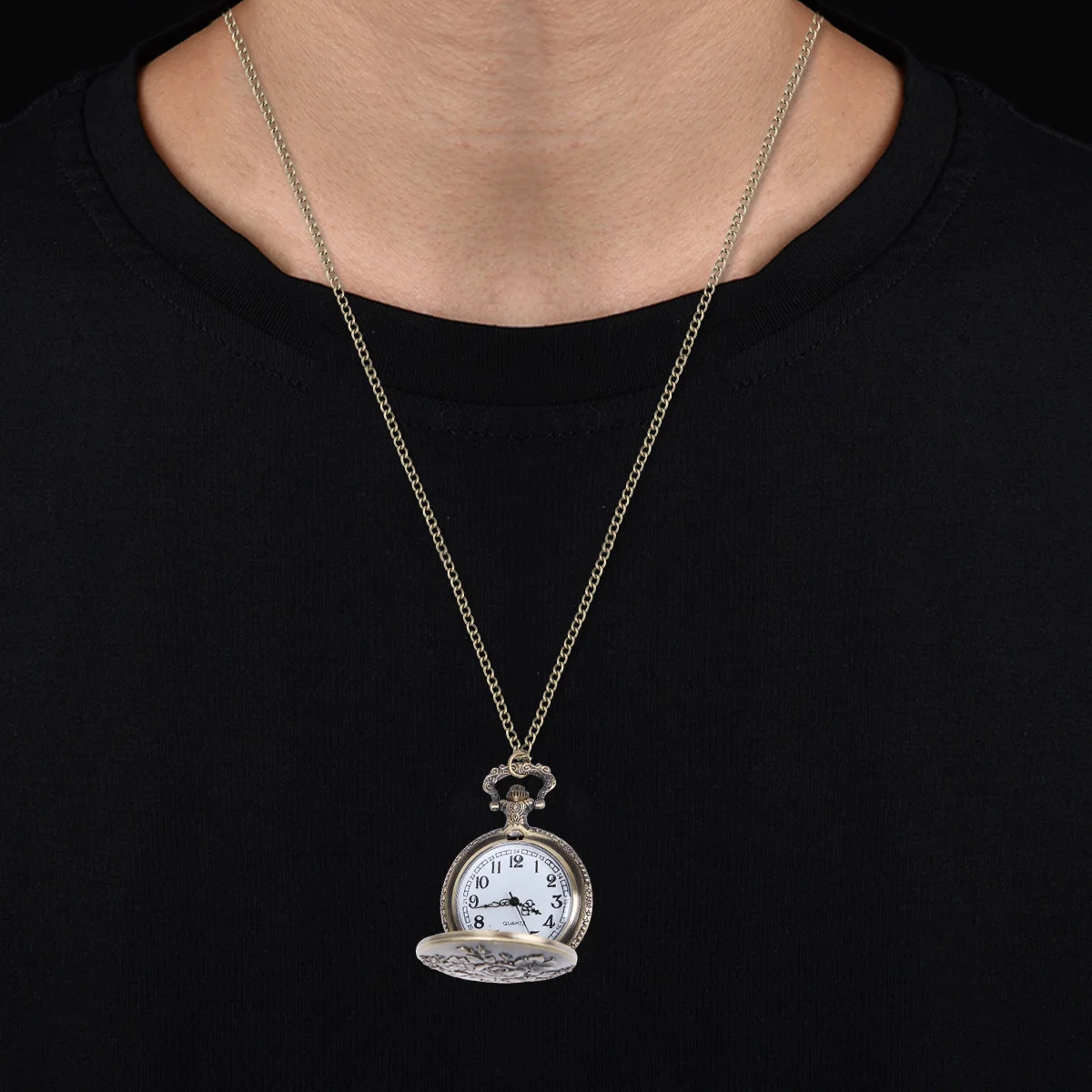 

Unique Vintage Floral Necklace Watch Creative Pendant Flower Design Jewelry Gift for Daily Wear Themed Parties