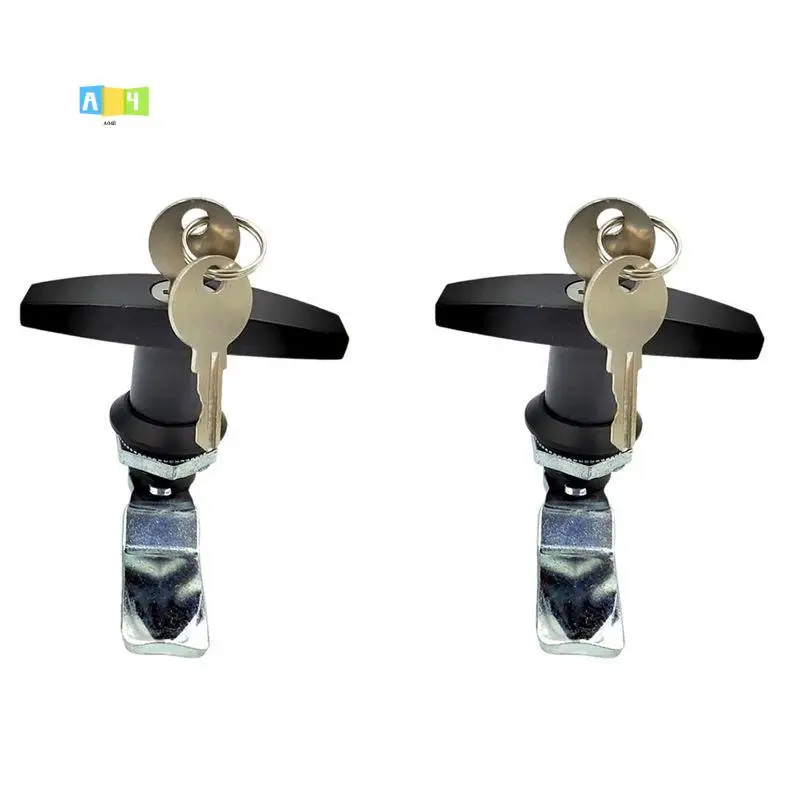 A04E-2X T Type Handle Cam Lock Zinc Alloy For Tool Box,Electrical Cabinet Box,Storage Cabinet,File Cabinet,Camper Car Door