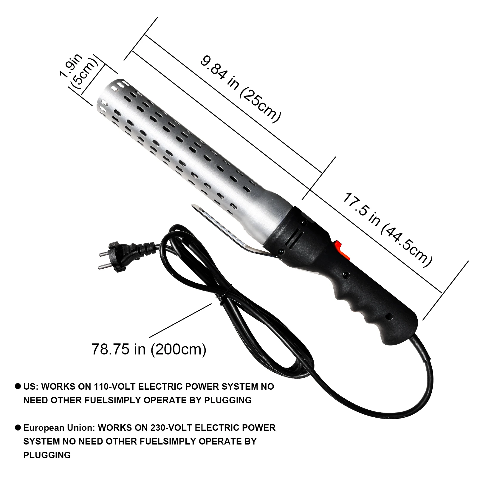 Electric Charcoal Starter Lighter Electro-Torch Fire Starter for BBQ Smoker Grill Starter Super Quick Lgnites Briquettes