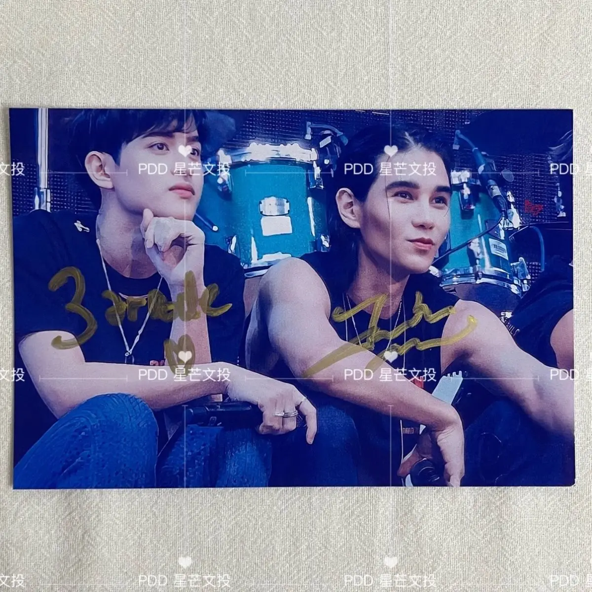 

Thail BL Drama KinnPorsche The Series Jeff Barcode Signature Photo 6Inch Not Printing Photos Picture