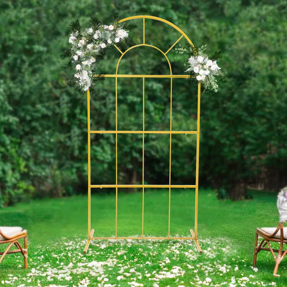 

39x79" Wedding Metal Background Arch Rack Iron Frame Display Backdrop Balloon Flower Stand Wedding Birthday Party Decor