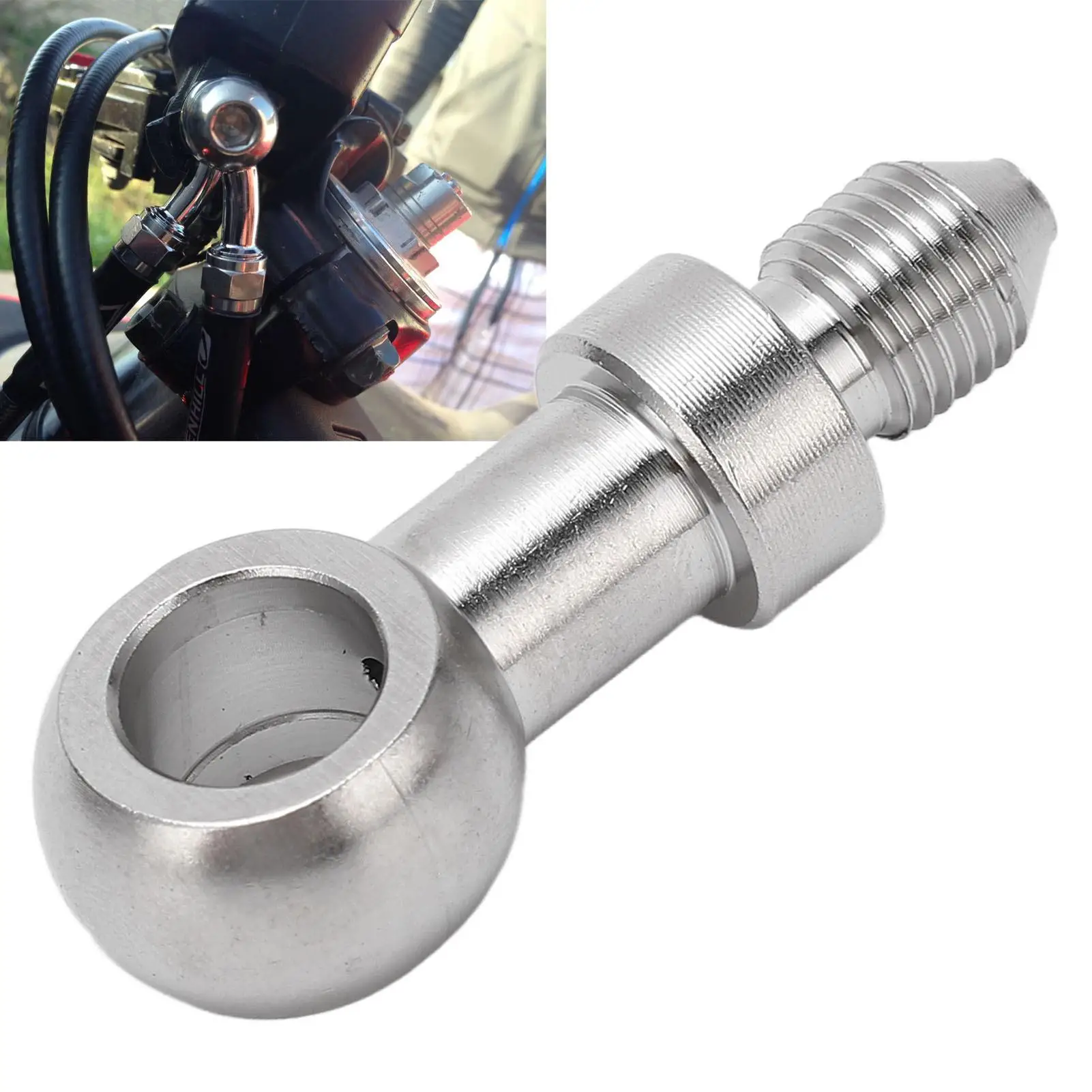 10mm Brake Hose Fitting - Durable Anti-Aging Banjo Connector, Easy Installation, Leak-Proof for m10 Compatible