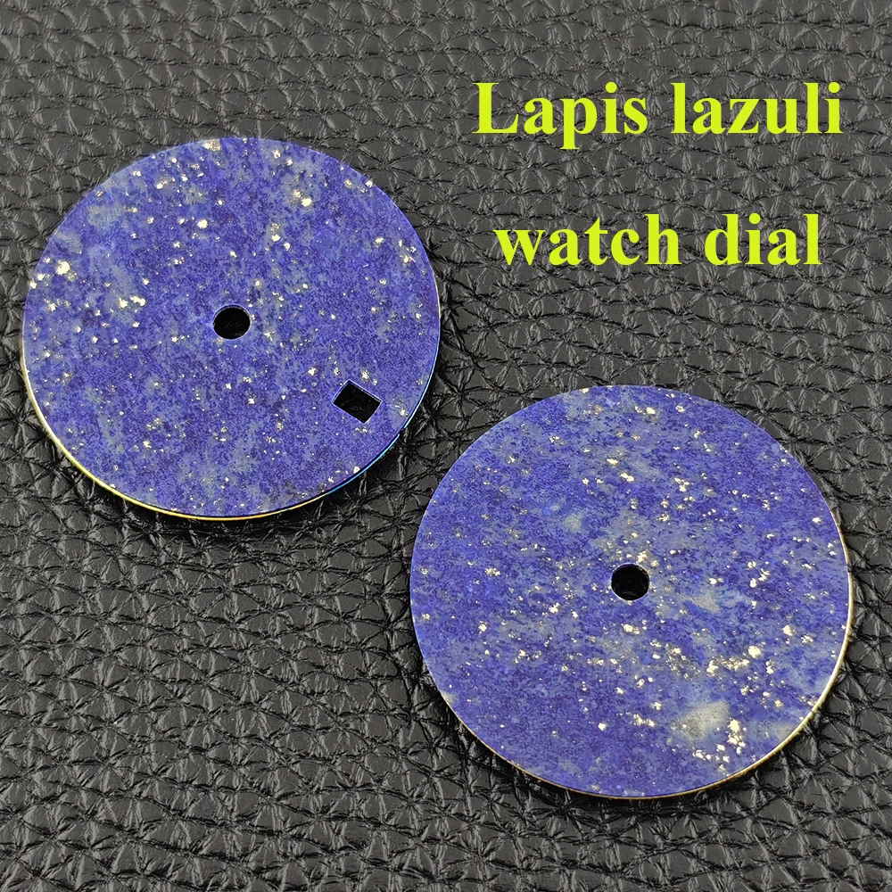 28.5mm Watch Dial Natural Lapis Lazuli Sterile Dial No Lume Index Customizable Logo for NH35 NH36 Movements Watch Parts