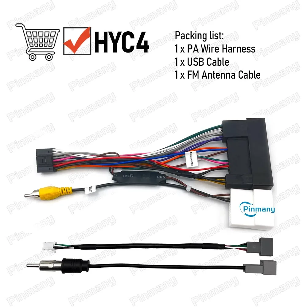 HYC4 Android-Autoradio-Kabelbaum-Adapter, unterstützt Originalkamera für Hyundai I20 Tucson 2015~2018, KIA Ceed 2016~2017 – Detail 6