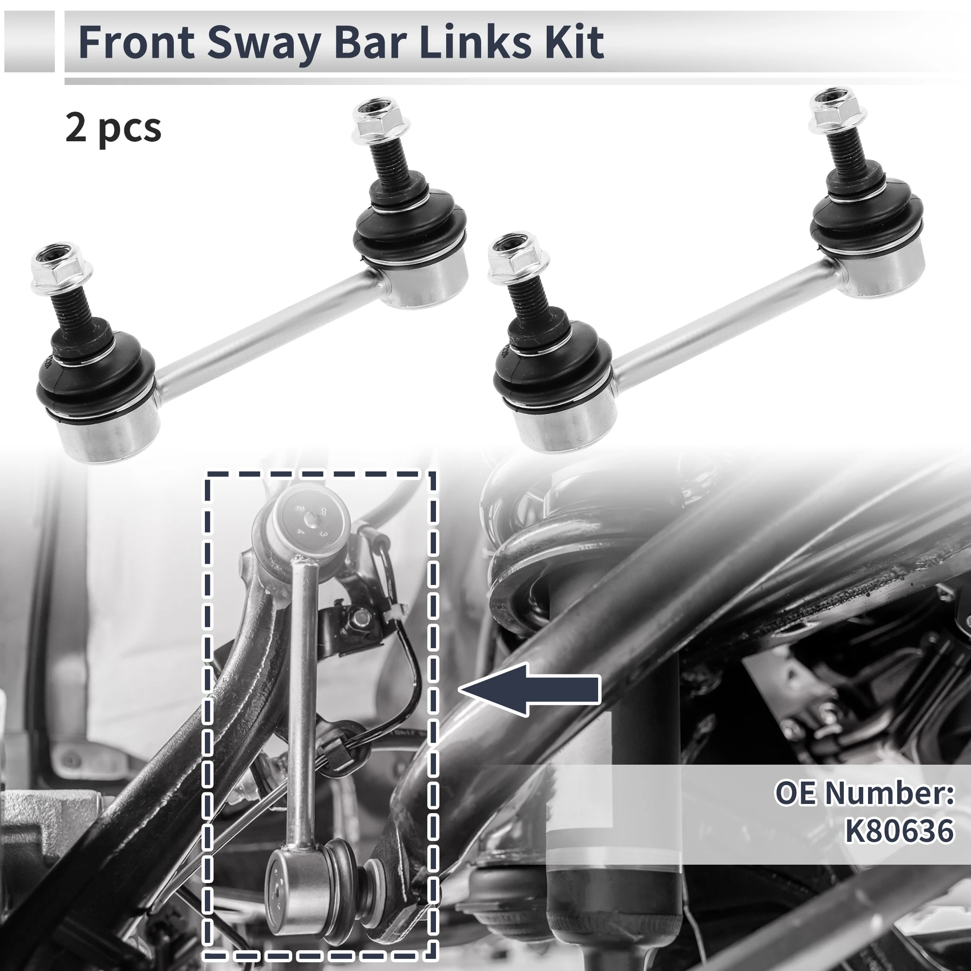 

X Autohaux Тяги переднего стабилизатора без втулки для GMC Canyon RWD 2004-2012 No K80636