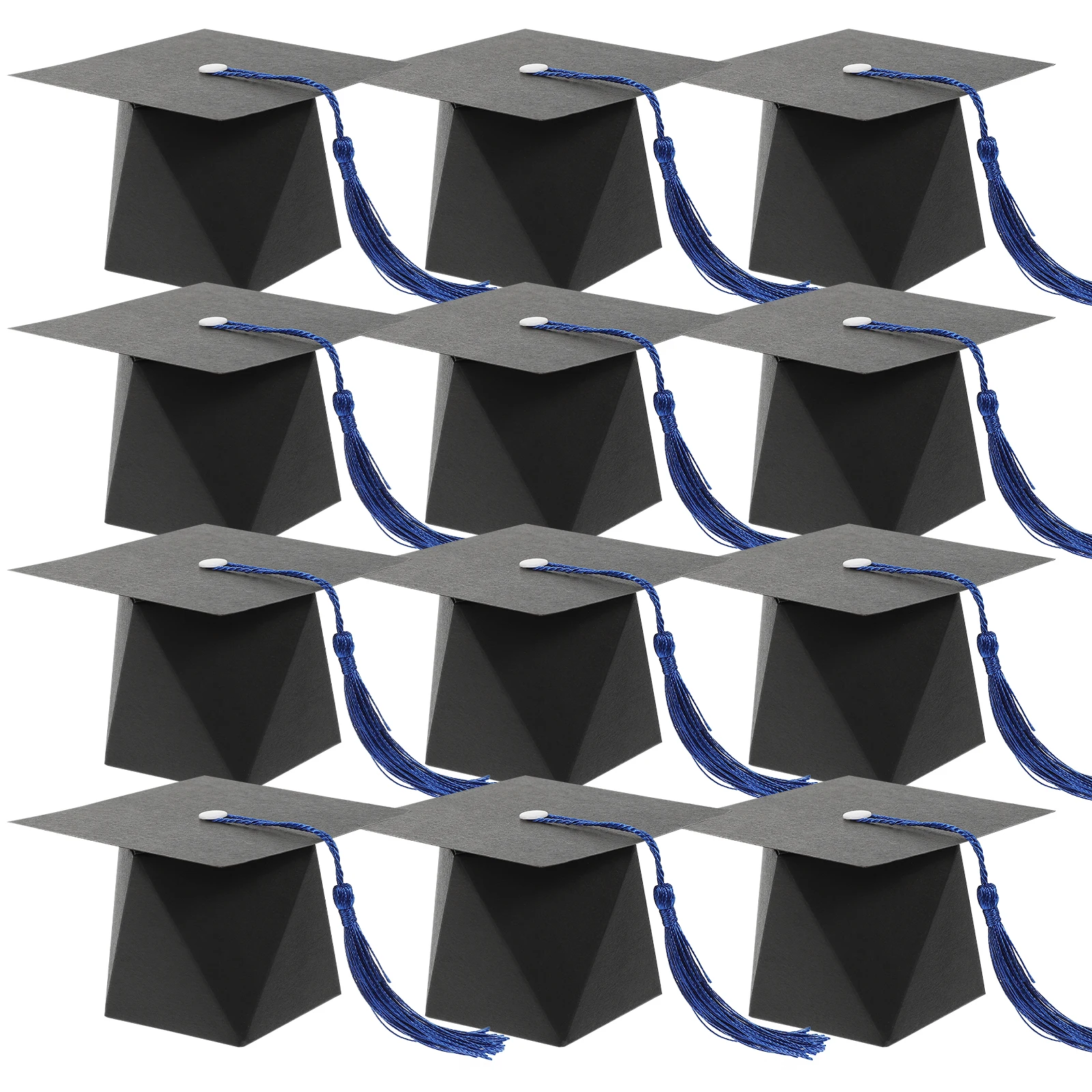 

50 Pcs Bachelor Hat Packing Box Grad Graduation Party Favor Treat Boxes 2025 Cap Candy Container
