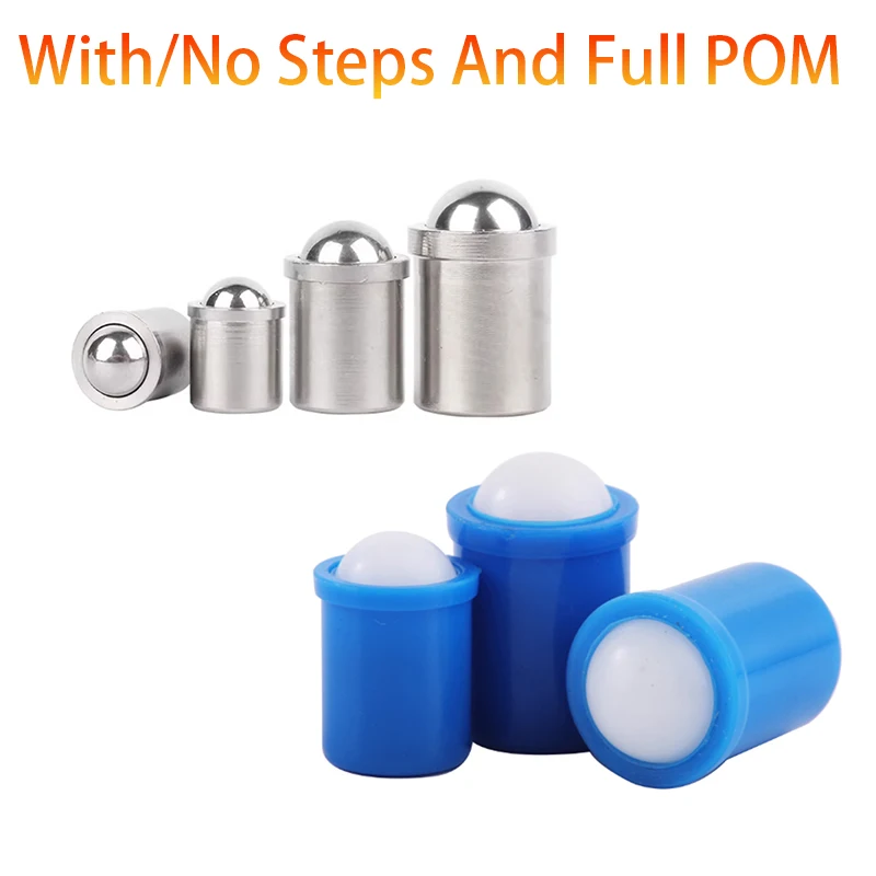 304 Stainless Steel Positioning Ball D1.5~D12 Plungers Press Type Spring Ball Plunger Set Screw With/No Steps And Full POM