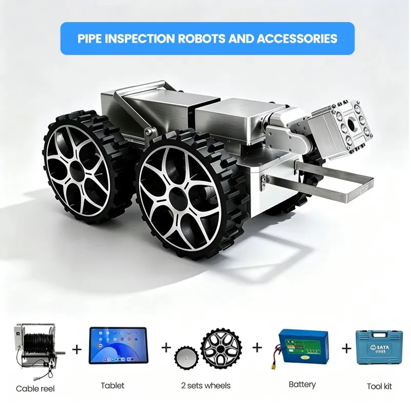 High Quality Pipe Inspection Wheeled Robot Industrial Pipeline Detection Construction Machinery Parts Inspection Camera Robot