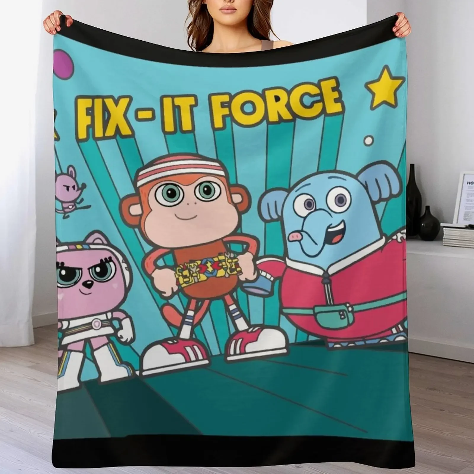 Плед Fix-it Force Chico Bon Bon, теплый декоративный плед для украшения гостиной