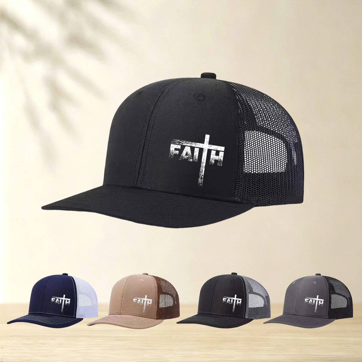1PC breathable mesh back adjustable snap button baseball cap, suitable for both men and women, casual outdoor sports cap