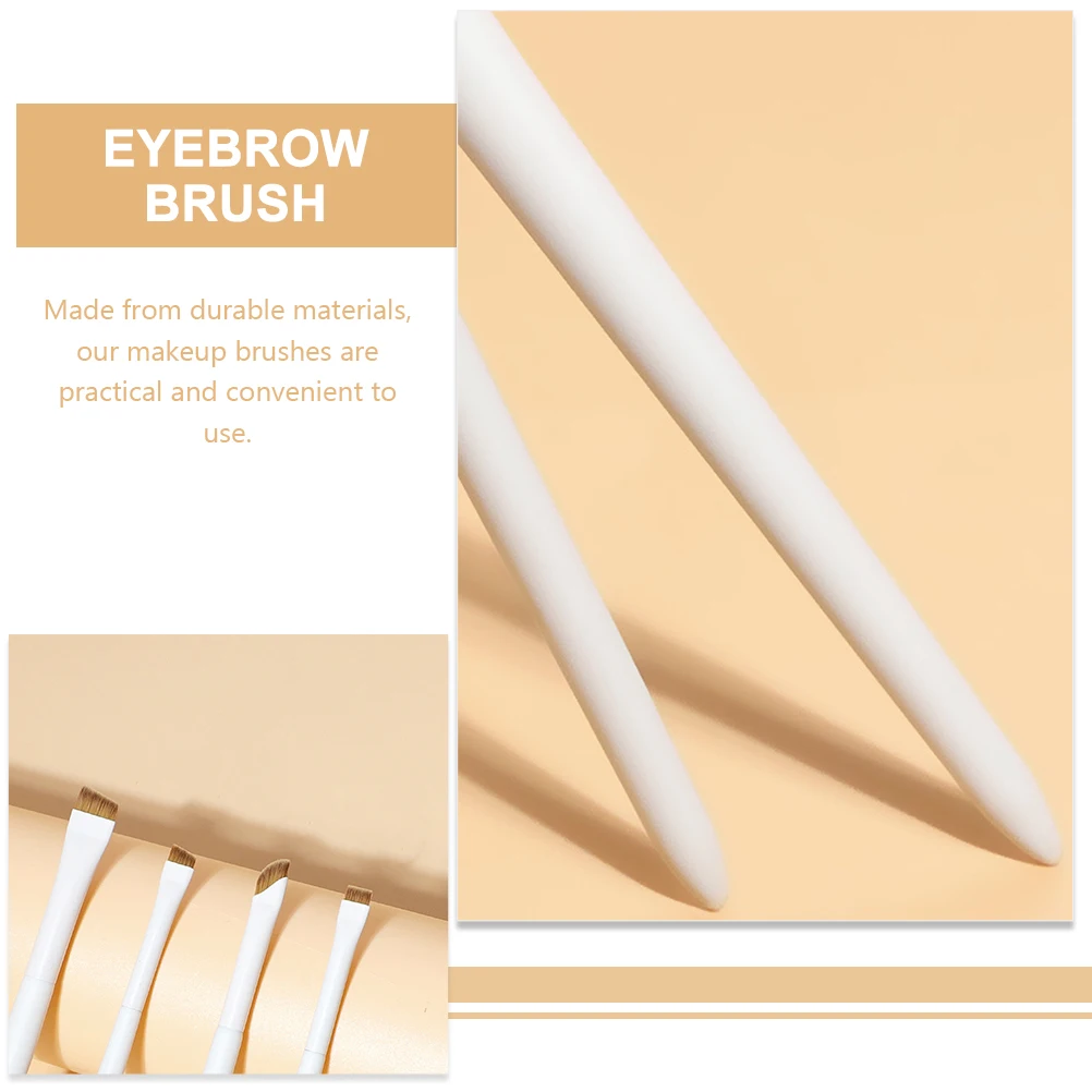 

4 Pcs Eyeliner Brushes Eyebrow Brush Set Very Fine Flat Head Travel Size Eye Makeup Tool Cosmetics Brush eyelash brush eyeshadow