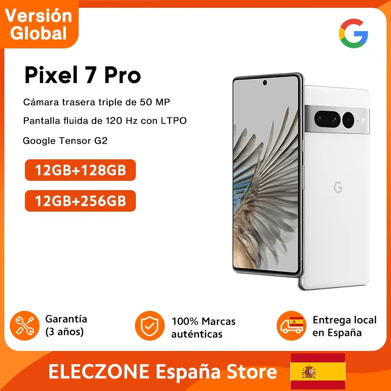 Global Version Google Pixel 7 Pro 5G Smartphone 6.7'' 120Hz Display with LTPO 50MP Triple Camera IP68 5000mAh Battery Mobile