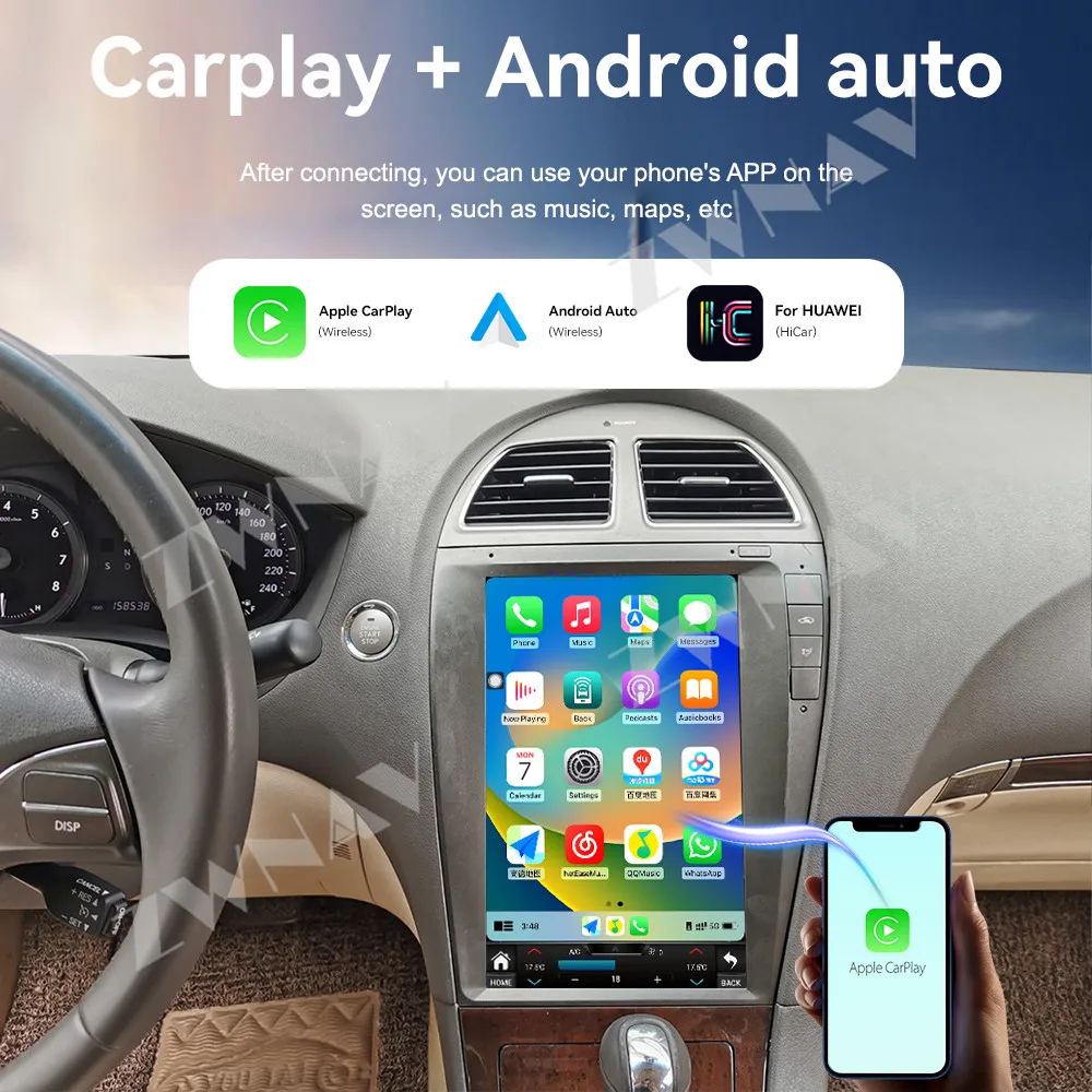 

12.1 Inch Screen Car Radio For Lexus ES 2004-2005 Android 14 Multimedia Player Wireless Carplay GPS Navigation Head Unit Auto