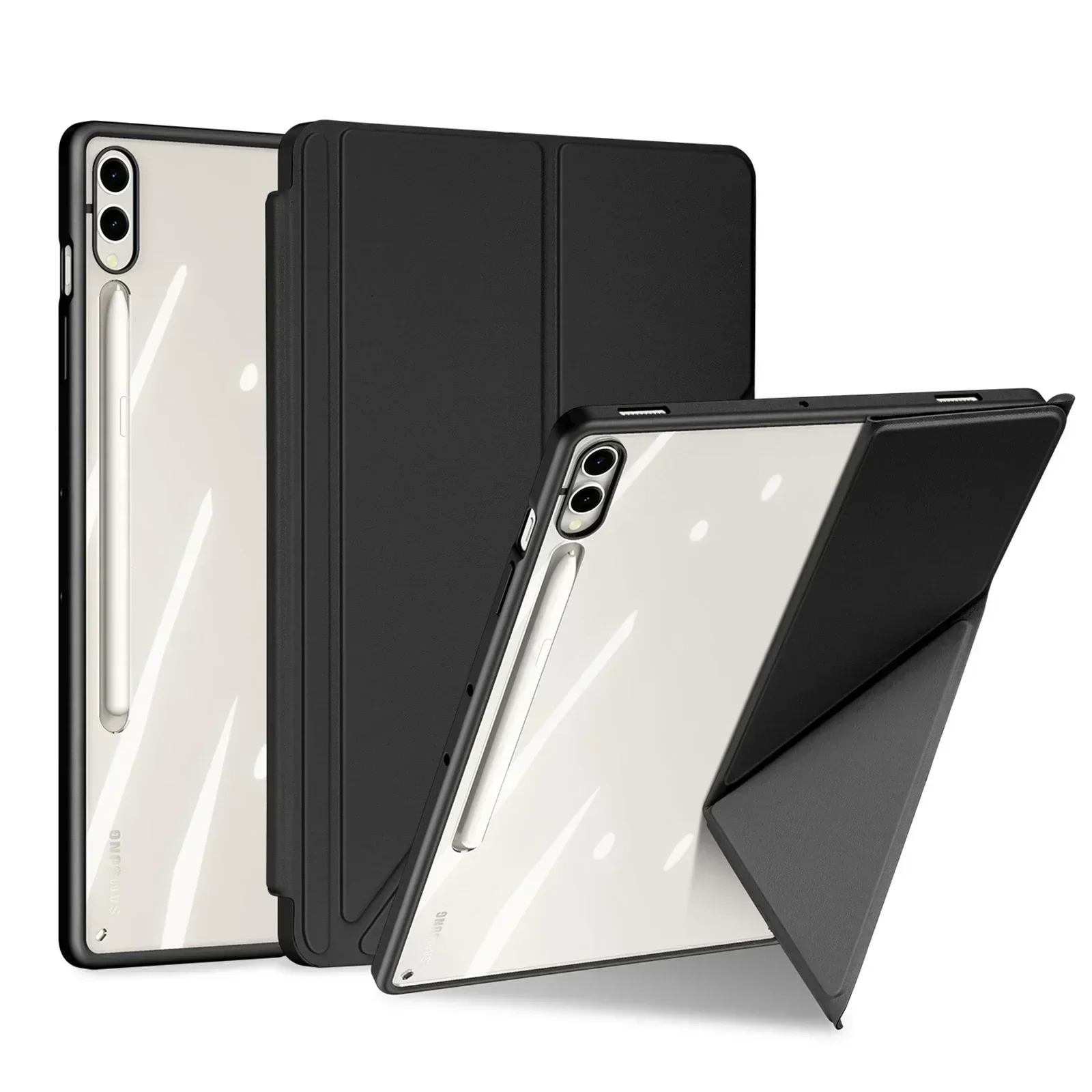 For Samsung Galaxy Tab S6 Lite Case Smart Cover For Galaxy Tab S10 S9 S8 Ultra S10 S9 FE Plus PU Leather Protective Funda Shell