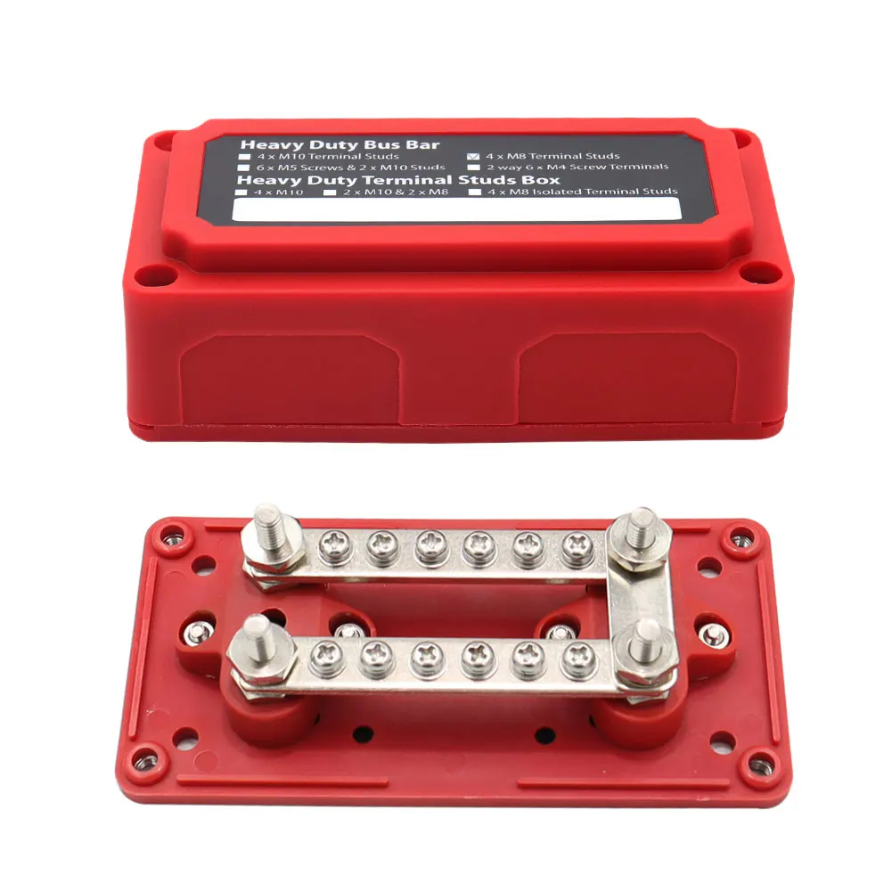 300A 48V Bus Bar Heavy Duty Bus Bar Terminal Block Module Design Power Distribution Block for Car RV Truck Marine Boat Vehicles