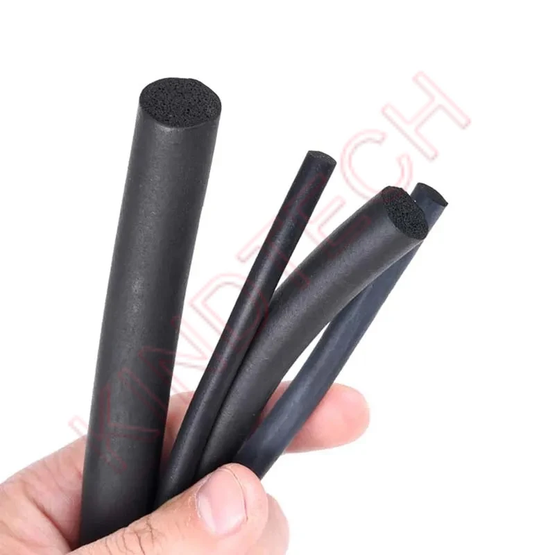 1-20M Black Round EPDM Rubber Foam Sealing Strip Sponge Cord Cabinet Door Seal 2/3/3.5/4/5/6/7/8/9/10/11/12/13/14/15/16 ~ 30mm