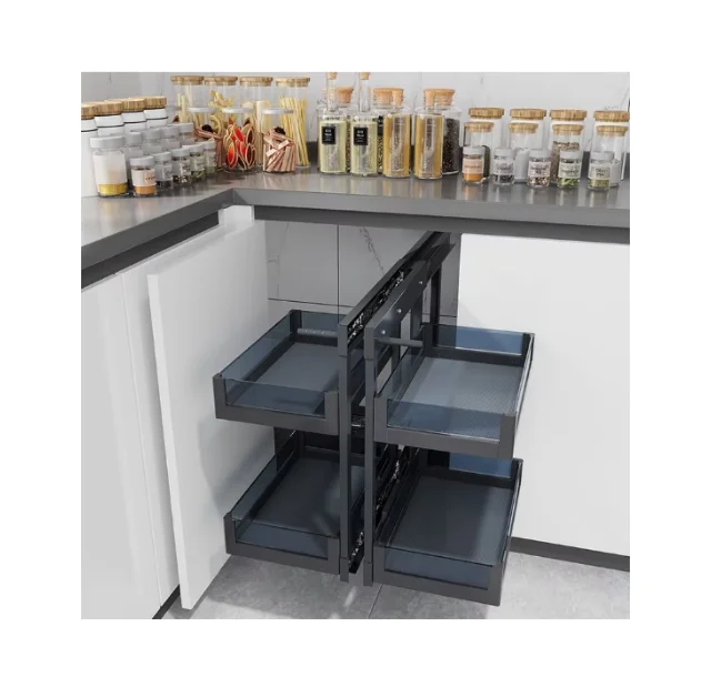 Modern Design Universal Kitchen Storage Magic Corner Cabinet Basket Custom Factory Installation In Cabinets