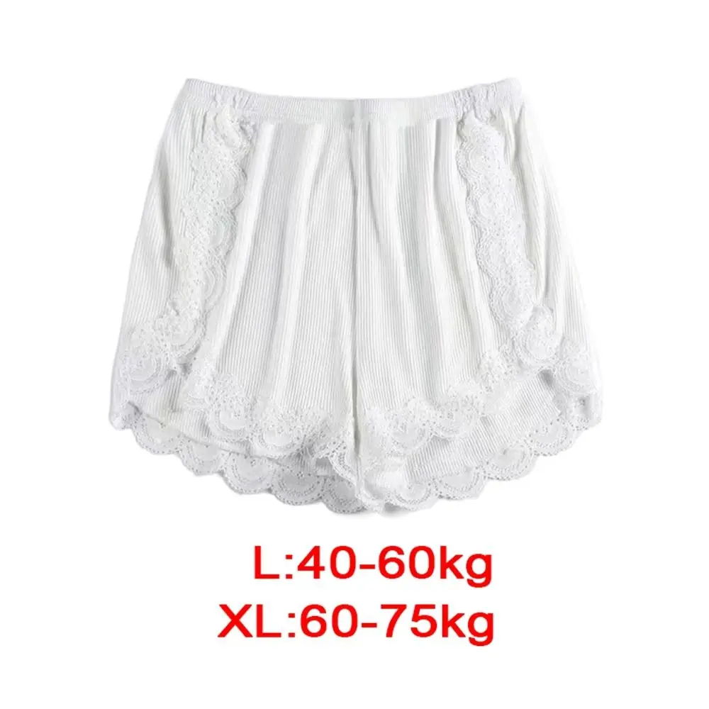 Summer Lace Thin Safety Pants Female Sleep Bottoms Simple Home Safety Shorts Ladies Pajama Shorts Underwear Cool Comfortable