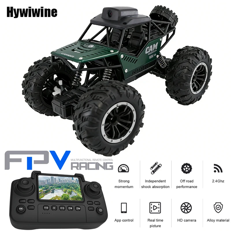 Rc Auto met Camera LCD Afstandsbediening Fpv Real Time Transmissie Hoge Snelheid 2.4g Afstandsbediening Auto Foto's maken Speelgoed Voor Kinderen Volwassenen - afbeelding 2