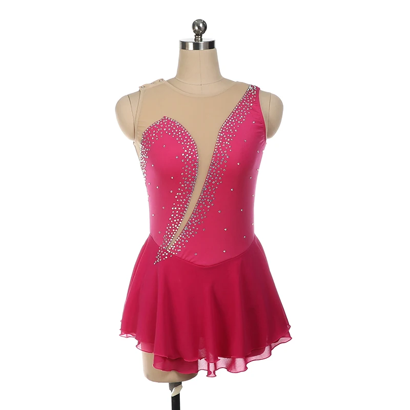 

Women's and Children's Nasinaya Figure Skating Competition Training Dress Performance Shoulder Buckle Sleeveless Clothing